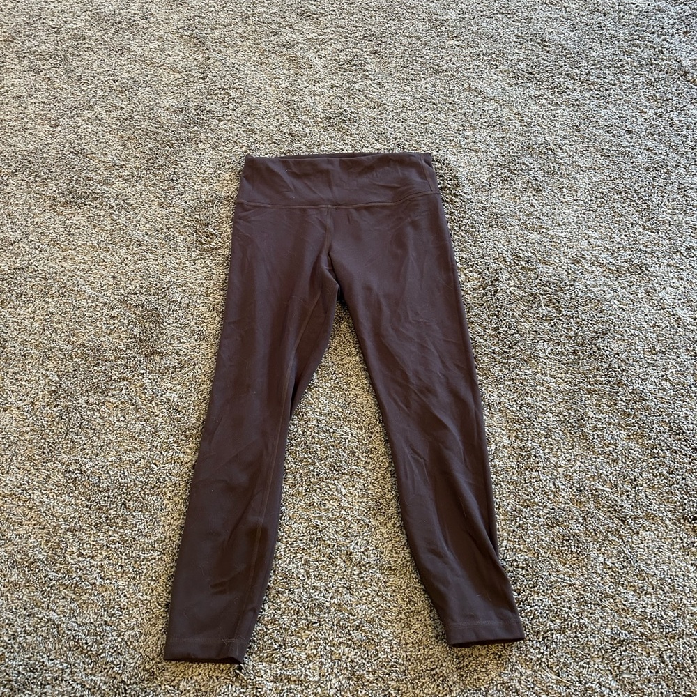 Lululemon 25’ wunder train leggings in espresso size 10
